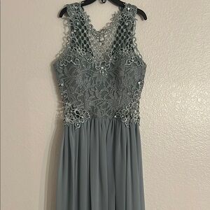 City Vibe Women’s Sea Green Prom Dress